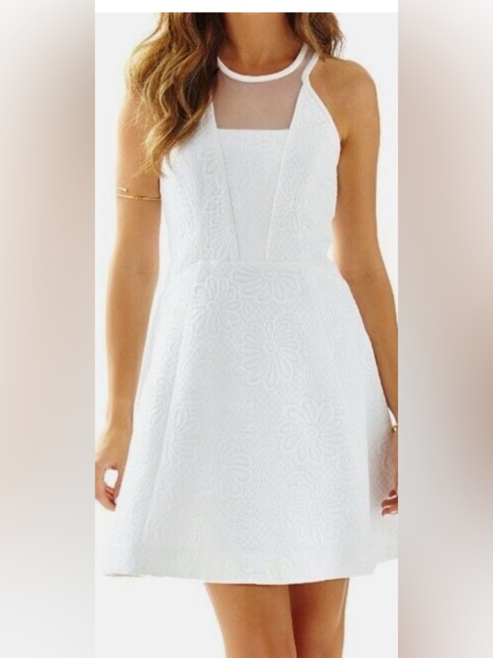 Lilly Pulitzer White A Line Dress, White, Size 0